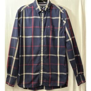 Tommy Hillfiger Long Sleeve‎ Button Down Custom Fit Men's Shirt-Small